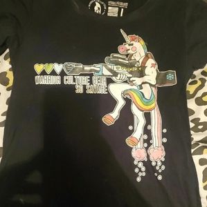 Warrior unicorn love gun tshirt